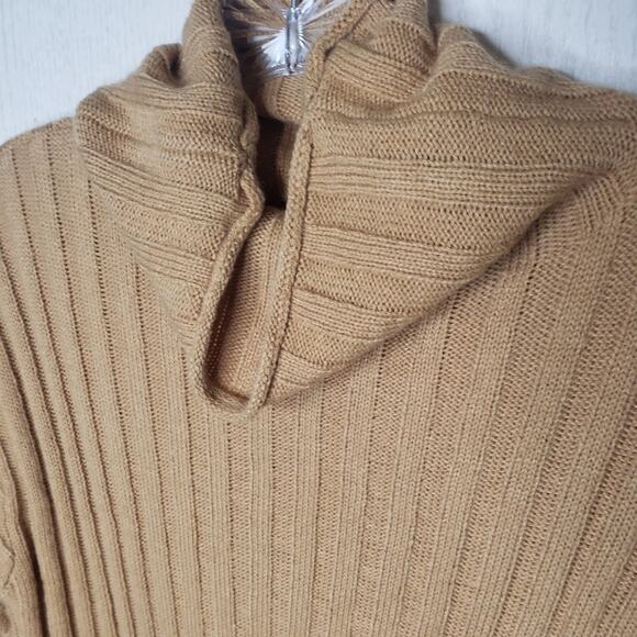 BP ribbed tan Funnel neck midi sweater dress size xsmall - Picture 7 of 8